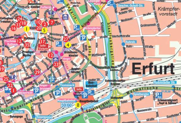 Stadtplan Erfurt