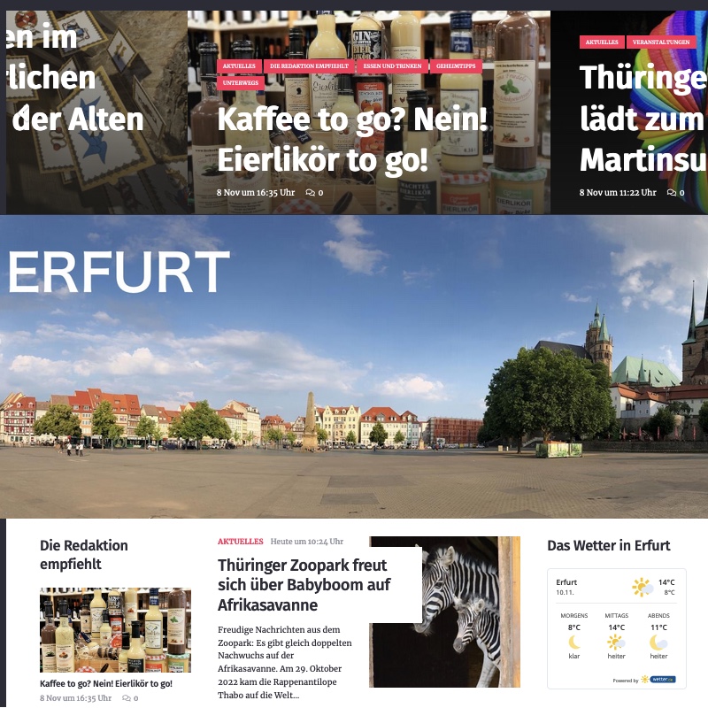 Aktuelles zu Erfurt Tourismus-Erfurt.de
